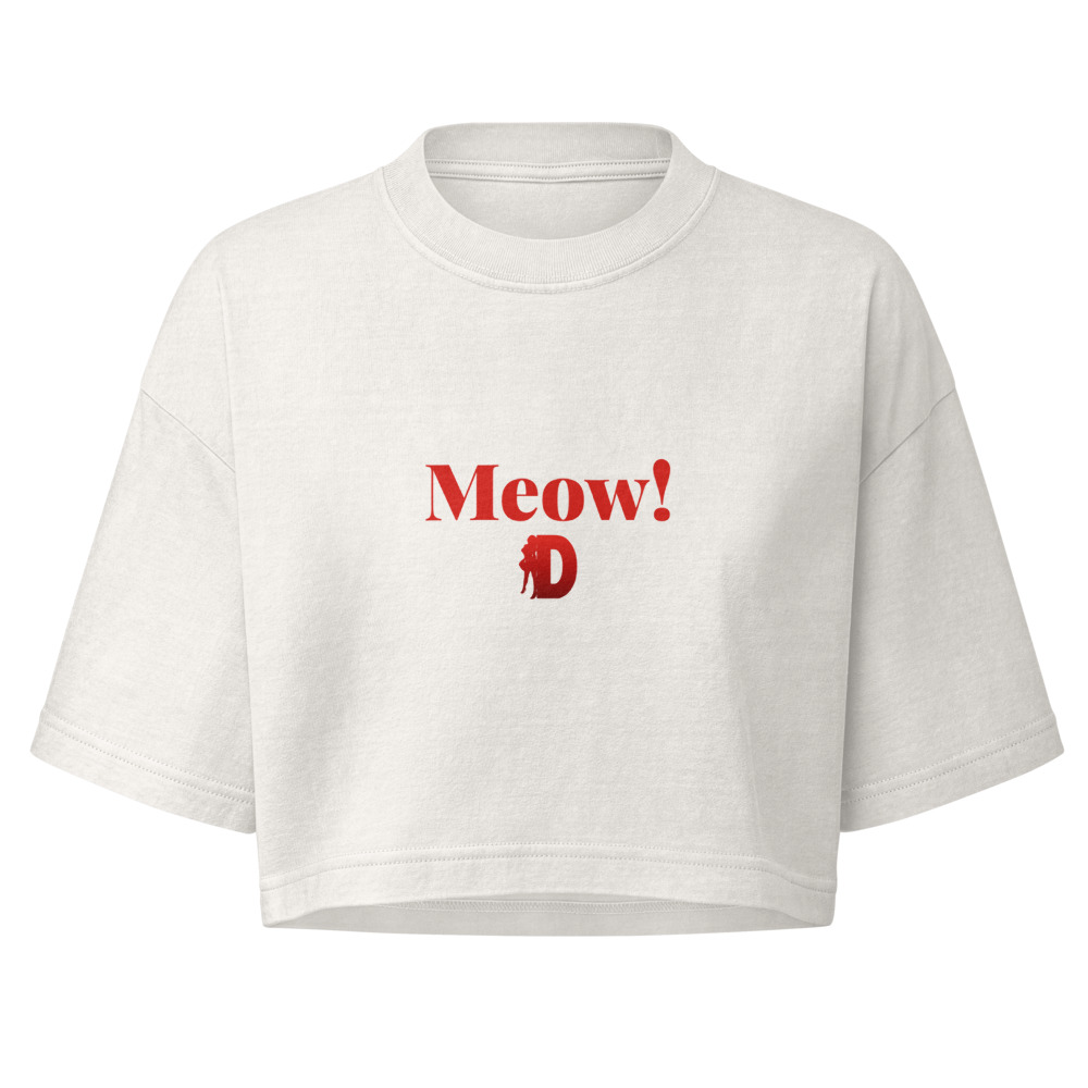 Daniland women's Meow! cropped tee